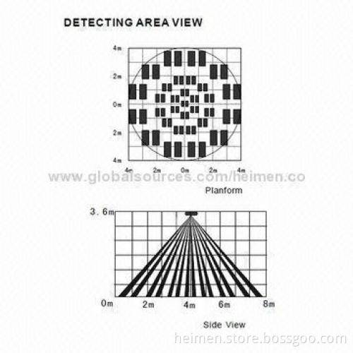 360 Degrees PIR Motion Sensor with Auto Temperature Compensation and Alarm Output NC/NO Optional